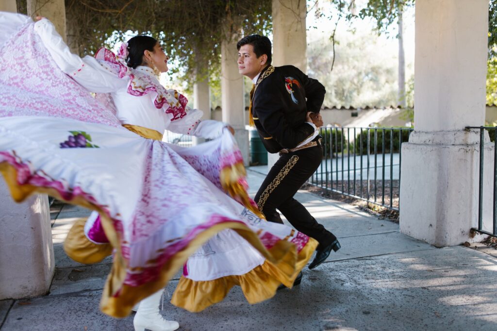 a man and a woman dancing together