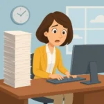 She/He has a lot of work